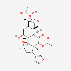 [(1S,2R,4R,5R,8R,10S,11S,12R,14R,15R,19S,21R)-4-acetyloxy-6-(furan-3-yl)-12,16,19-trihydroxy-5,11,15-trimethyl-3-oxo-9,17-dioxahexacyclo[13.3.3.01,14.02,11.05,10.08,10]henicosan-21-yl] acetate