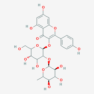 3-[(2S,5S)-4,5-dihydroxy-6-(hydroxymethyl)-3-[(2S,3S,5R)-3,4,5-trihydroxy-6-methyloxan-2-yl]oxyoxan-2-yl]oxy-5,7-dihydroxy-2-(4-hydroxyphenyl)chromen-4-one