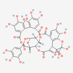 [(7S,8R,26S,28R,29S)-1,13,14,15,18,19,20,34,35,39,39-undecahydroxy-2,5,10,23,31-pentaoxo-6,9,24,27,30,40-hexaoxaoctacyclo[34.3.1.04,38.07,26.08,29.011,16.017,22.032,37]tetraconta-3,11,13,15,17,19,21,32,34,36-decaen-28-yl] 3,4,5-trihydroxybenzoate