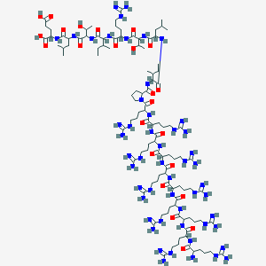 molecular formula C108H206N52O24 B10790041 H-DL-Arg-DL-Arg-DL-Arg-DL-Arg-DL-Arg-DL-Arg-DL-Arg-DL-Arg-DL-Arg-DL-Arg-DL-Pro-DL-xiIle-DL-Leu-DL-xiThr-DL-Arg-DL-xiIle-DL-xiThr-DL-Leu-DL-Glu-OH 