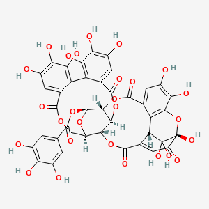 [(1S,7R,8S,26R,28S,29R,38S)-1,13,14,15,18,19,20,34,35,39,39-undecahydroxy-2,5,10,23,31-pentaoxo-6,9,24,27,30,40-hexaoxaoctacyclo[34.3.1.04,38.07,26.08,29.011,16.017,22.032,37]tetraconta-3,11,13,15,17,19,21,32,34,36-decaen-28-yl] 3,4,5-trihydroxybenzoate