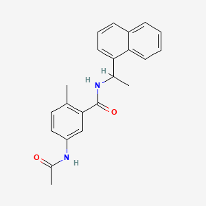 5-acetamido-2-methyl-N-(2-naphthalen-1-ylethyl)benzamide