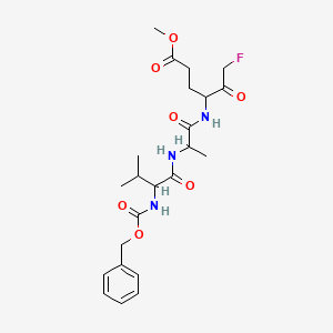 molecular formula C23H32FN3O7 B10790110 Cbz-DL-Val-DL-Ala-DL-Glu(OMe)-CH2F 