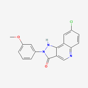 molecular formula C17H12ClN3O2 B10790126 8-chloro-2-(3-methoxyphenyl)-1H-pyrazolo[4,3-c]quinolin-3-one 