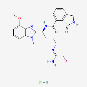 molecular formula C24H28ClFN6O3 B10790141 AFM-30a (hydrochloride) 