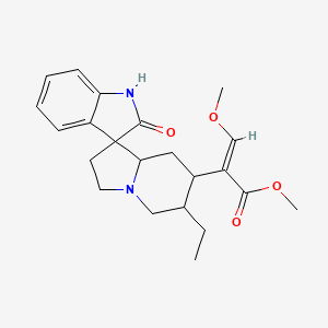 molecular formula C22H28N2O4 B10790148 Corynoxan-16-carboxylic acid, 16,17-didehydro-17-methoxy-2-oxo-, methyl ester, (7beta,16E,20alpha)- 