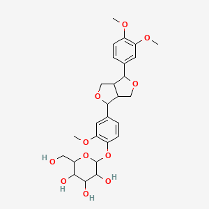 2-[4-[3-(3,4-Dimethoxyphenyl)-1,3,3a,4,6,6a-hexahydrofuro[3,4-c]furan-6-yl]-2-methoxyphenoxy]-6-(hydroxymethyl)oxane-3,4,5-triol