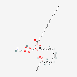 molecular formula C43H78NO10P B10790225 [(2R)-1-[2-aminoethoxy(hydroxy)phosphoryl]oxy-3-octadecanoyloxypropan-2-yl] (5Z,8Z,11Z,13E,15S)-15-hydroperoxyicosa-5,8,11,13-tetraenoate 