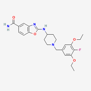 2-(1-(3,5-Diethoxy-4-fluorobenzyl)piperidin-4-ylamino)benzo[d]oxazole-5-carboxamide