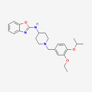 molecular formula C24H31N3O3 B10790268 N-(1-(3-ethoxy-4-isopropoxybenzyl)piperidin-4-yl)benzo[d]oxazol-2-amine 