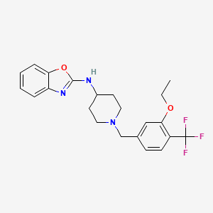 N-(1-(3-ethoxy-4-(trifluoromethyl)benzyl)piperidin-4-yl)benzo[d]oxazol-2-amine