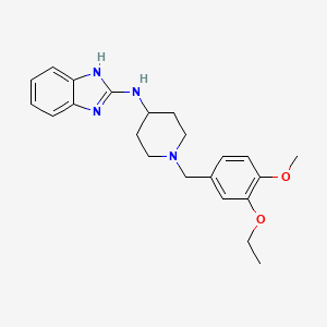 molecular formula C22H28N4O2 B10790300 N-(1-(3-ethoxy-4-methoxybenzyl)piperidin-4-yl)-1H-benzo[d]imidazol-2-amine 