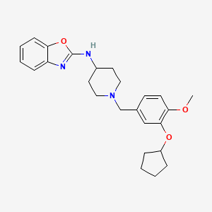 N-(1-(3-(cyclopentyloxy)-4-methoxybenzyl)piperidin-4-yl)benzo[d]oxazol-2-amine