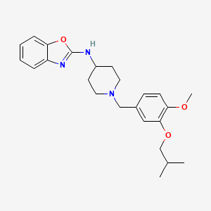 molecular formula C24H31N3O3 B10790303 N-(1-(3-isobutoxy-4-methoxybenzyl)piperidin-4-yl)benzo[d]oxazol-2-amine 