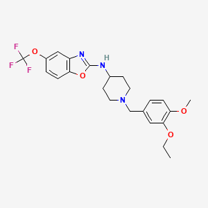 N-(1-(3-ethoxy-4-methoxybenzyl)piperidin-4-yl)-5-(trifluoromethoxy)benzo[d]oxazol-2-amine