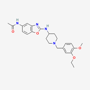 N-(2-(1-(3-ethoxy-4-methoxybenzyl)piperidin-4-ylamino)benzo[d]oxazol-5-yl)acetamide