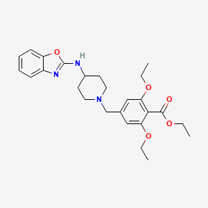 Ethyl 4-((4-(benzo[d]oxazol-2-ylamino)piperidin-1-yl)methyl)-2,6-diethoxybenzoate