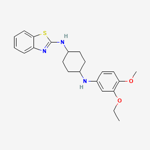 N1-(benzo[d]thiazol-2-yl)-N4-(3-ethoxy-4-methoxyphenyl)cyclohexane-1,4-diamine