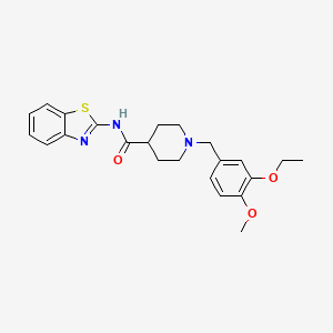 N-(benzo[d]thiazol-2-yl)-1-(3-ethoxy-4-methoxybenzyl)piperidine-4-carboxamide