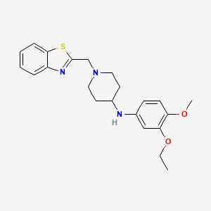 molecular formula C22H27N3O2S B10790361 1-(benzo[d]thiazol-2-ylmethyl)-N-(3-ethoxy-4-methoxyphenyl)piperidin-4-amine 