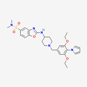 2-(1-(3,5-diethoxy-4-(1H-pyrrol-1-yl)benzyl)piperidin-4-ylamino)-N,N-dimethylbenzo[d]oxazole-5-sulfonamide