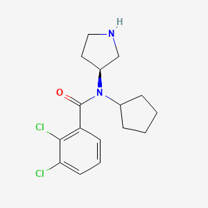 molecular formula C16H20Cl2N2O B10790439 (S)-2,3-dichloro-N-cyclopentyl-N-(pyrrolidin-3-yl)benzamide 