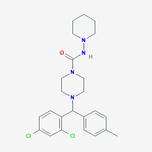 4-[(2,4-Dichlorophenyl)(p-tolyl)methyl]-N-piperidin-1-ylpiperazine-1-carboxamide