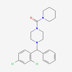 1-[(2,4-Dichlorophenyl)(phenyl)methyl]-4-(piperidin-1-ylcarbonyl)piperazine