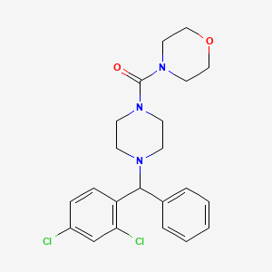 molecular formula C22H25Cl2N3O2 B10790503 4-({4-[(2,4-Dichlorophenyl)(phenyl)methyl]piperazin-1-yl}carbonyl)morpholine 