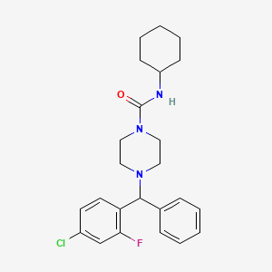 4-[(2-fluoro-4-chlorophenyl)(phenyl)methyl]-N-cyclohexylpiperazine-1-carboxamide