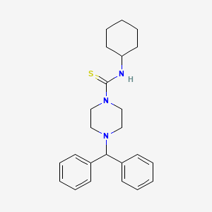 molecular formula C24H31N3S B10790550 N-cyclohexyl-4-(diphenylmethyl)piperazine-1-carbothioamide 