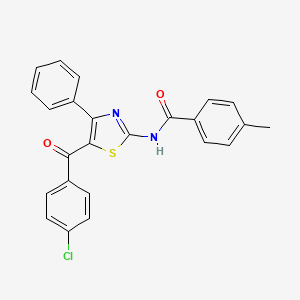 N-(5-(4-Chlorobenzoyl)-4-phenylthiazol-2-yl)-4-methylbenzamide