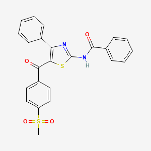 N-(5-(4-(Methylsulfonyl)benzoyl)-4-phenylthiazol-2-yl)benzamide