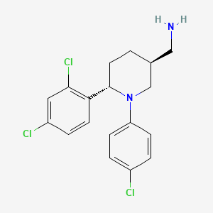 ((3S,6S)-1-(4-chlorophenyl)-6-(2,4-dichlorophenyl)piperidin-3-yl)methanamine