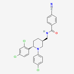 N-(((3S,6S)-1-(4-chlorophenyl)-6-(2,4-dichlorophenyl)piperidin-3-yl)methyl)-4-cyanobenzamide