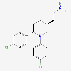 2-((3S,6S)-1-(4-chlorophenyl)-6-(2,4-dichlorophenyl)piperidin-3-yl)ethanamine