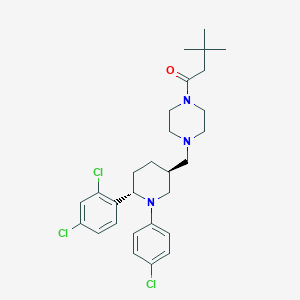 1-(4-(((3S,6S)-1-(4-chlorophenyl)-6-(2,4-dichlorophenyl)piperidin-3-yl)methyl)piperazin-1-yl)-3,3-dimethylbutan-1-one