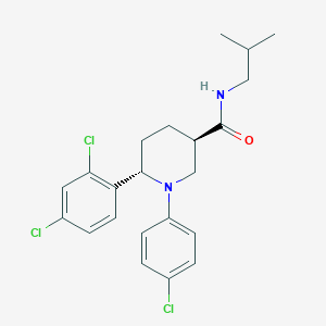 (3R,6S)-1-(4-chlorophenyl)-6-(2,4-dichlorophenyl)-N-isobutylpiperidine-3-carboxamide