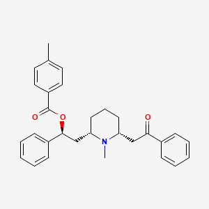 molecular formula C30H33NO3 B10790749 (2S,6S,2R)-2-[6-(2-Toluyloxy-2-phenylethyl)-1-methylpiperidin-2-yl]-1-phenylethanone hydrochloride 