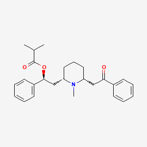 molecular formula C26H33NO3 B10790758 (2S,6S,2R)-2-[6-(2-Isobutyryloxy-2-phenylethyl)-1-methylpiperidin-2-yl]-1-phenylethanone hydrochloride 