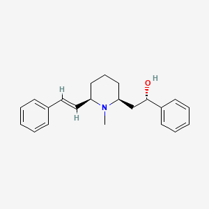 molecular formula C22H27NO B10790759 10S-hydroxylobel-7-ene 