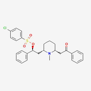 (2S,6S,2R)-2-[6-(2-p-Chloro-benzenesulfonyloxy-2-phenylethyl)-1-methylpiperidin-2-yl]-1-phenylethanone hydrochloride