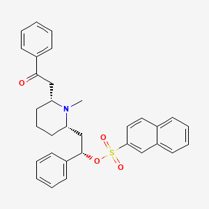 (2S,6S,2R)-2-[6-(2-(2-Naphthalene)-sulfonyloxy-2-phenylethyl)-1-methylpiperidin-2-yl]-1-phenylethanone hydrochloride