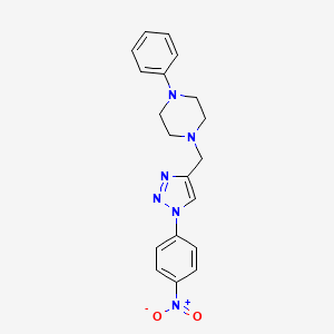 1-{[1-(4-Nitrophenyl)-1H-1,2,3-triazol-4-yl]methyl}-4-phenylpiperazine