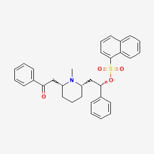 (2S,6S,2R)-2-[6-(2-(1-Naphthalene)-sulfonyloxy-2-phenylethyl)-1-methylpiperidin-2-yl]-1-phenylethanone hydrochloride