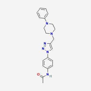 4-[4-(4-Phenylpiperazinilmetil)-1H-1,2,3-triazol-4-yl]acetamide