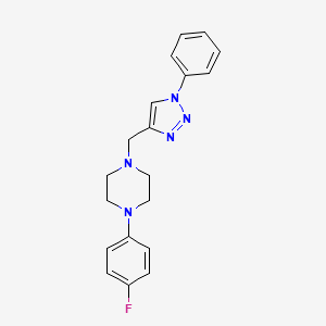 molecular formula C19H20FN5 B10790816 1-(4-Fluorophenyl)-4-[(1-phenyl-1H-1,2,3-triazol-4-yl)methyl]piperazine 