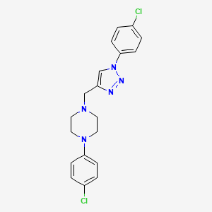 molecular formula C19H19Cl2N5 B10790831 1-(4-Chlorophenyl)-4-{[1-(4-chlorophenyl)-1H-1,2,3-triazol-4-yl]methyl}piperazine 