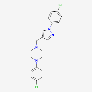 1-(4-Chlorophenyl)-4-{[1-(4-chlorophenyl)-1H-pyrazol-4-yl]methyl}piperazine