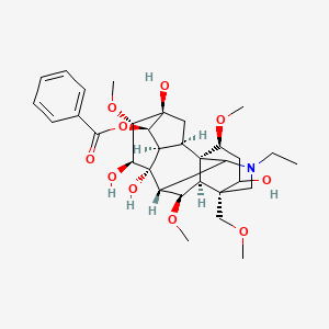 [(1S,2R,3R,4R,5S,6S,7S,8R,9R,13R,16S,17S,18R)-11-ethyl-5,7,8,14-tetrahydroxy-6,16,18-trimethoxy-13-(methoxymethyl)-11-azahexacyclo[7.7.2.12,5.01,10.03,8.013,17]nonadecan-4-yl] benzoate